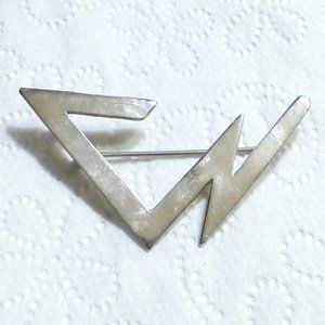 Mexico 925 Sterling Silver Modernist Brooch